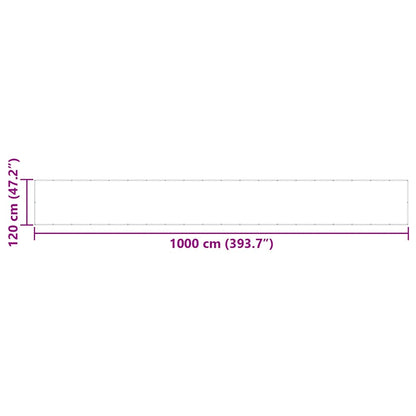 Balkonscherm Rood 120x1000 cm 100% Polyester Oxford