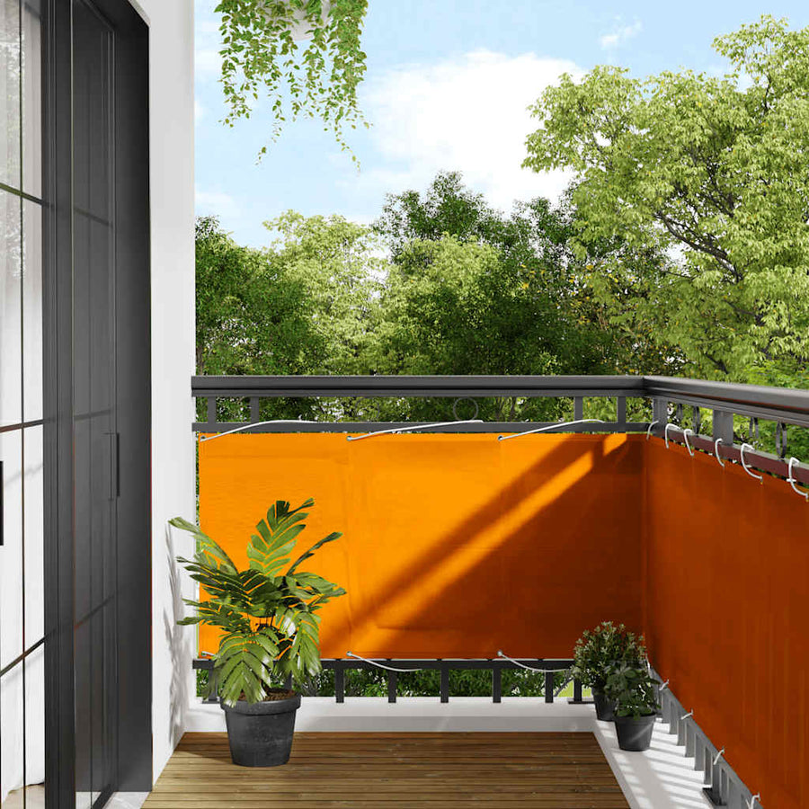 Balkonscherm Oranje 75x800 cm 100% Polyester Oxford