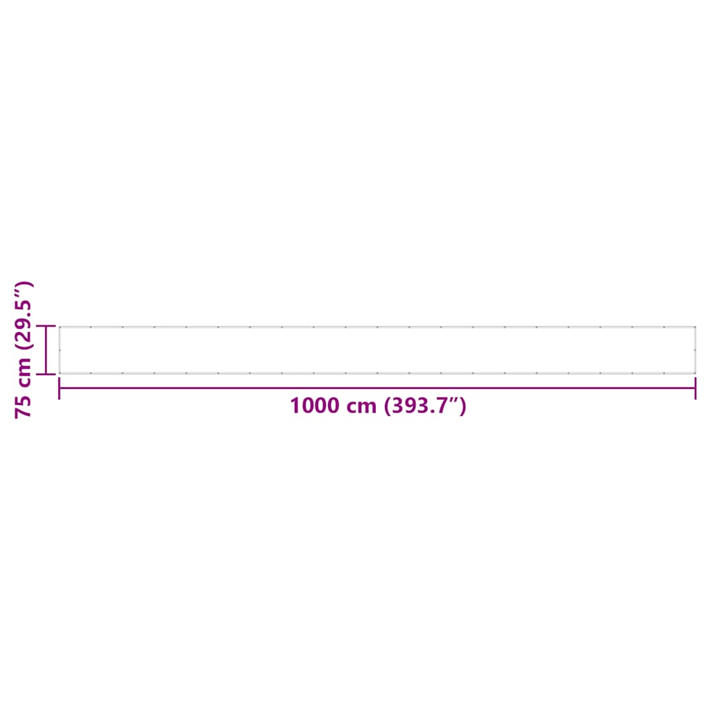 Balkonscherm Oranje 75x1000 cm 100% Polyester Oxford