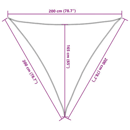 Zonnezeil Geel 2x2x2 m 100% Polyester Oxford