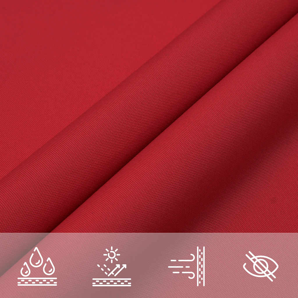 Zonnezeil Rood 2x2x2 m 100% Polyester Oxford