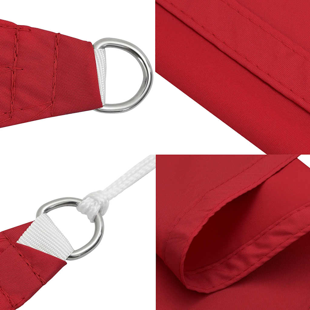 Zonnezeil Rood 7x5x5 m 100% Polyester Oxford
