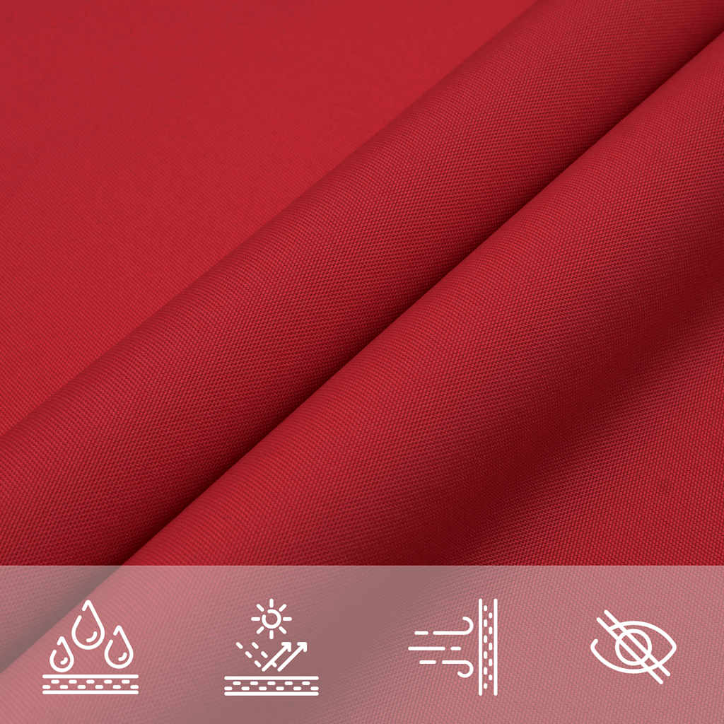 Zonnezeil Rood 7x5x5 m 100% Polyester Oxford