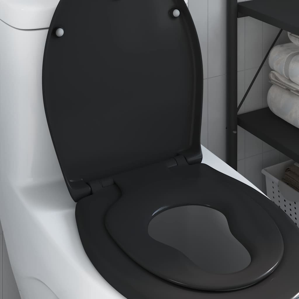 Toiletzitting Zwart 47 x 37 x 4 cm Duroplast