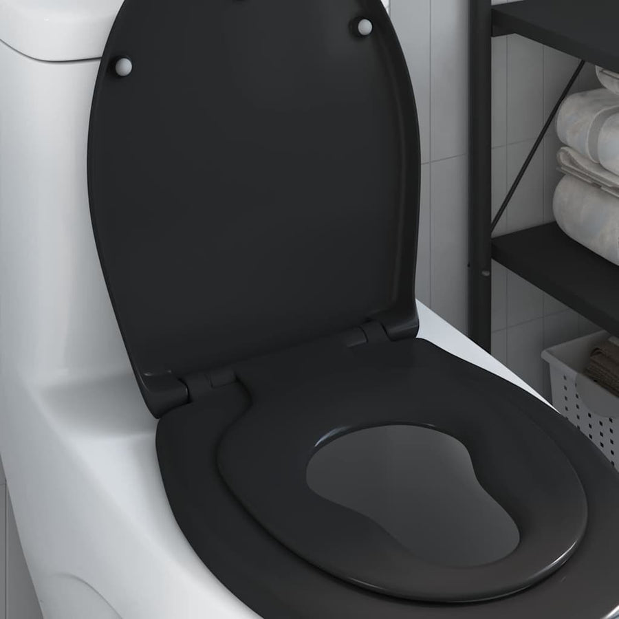 Toiletzitting Zwart 47 x 37 x 4 cm Duroplast