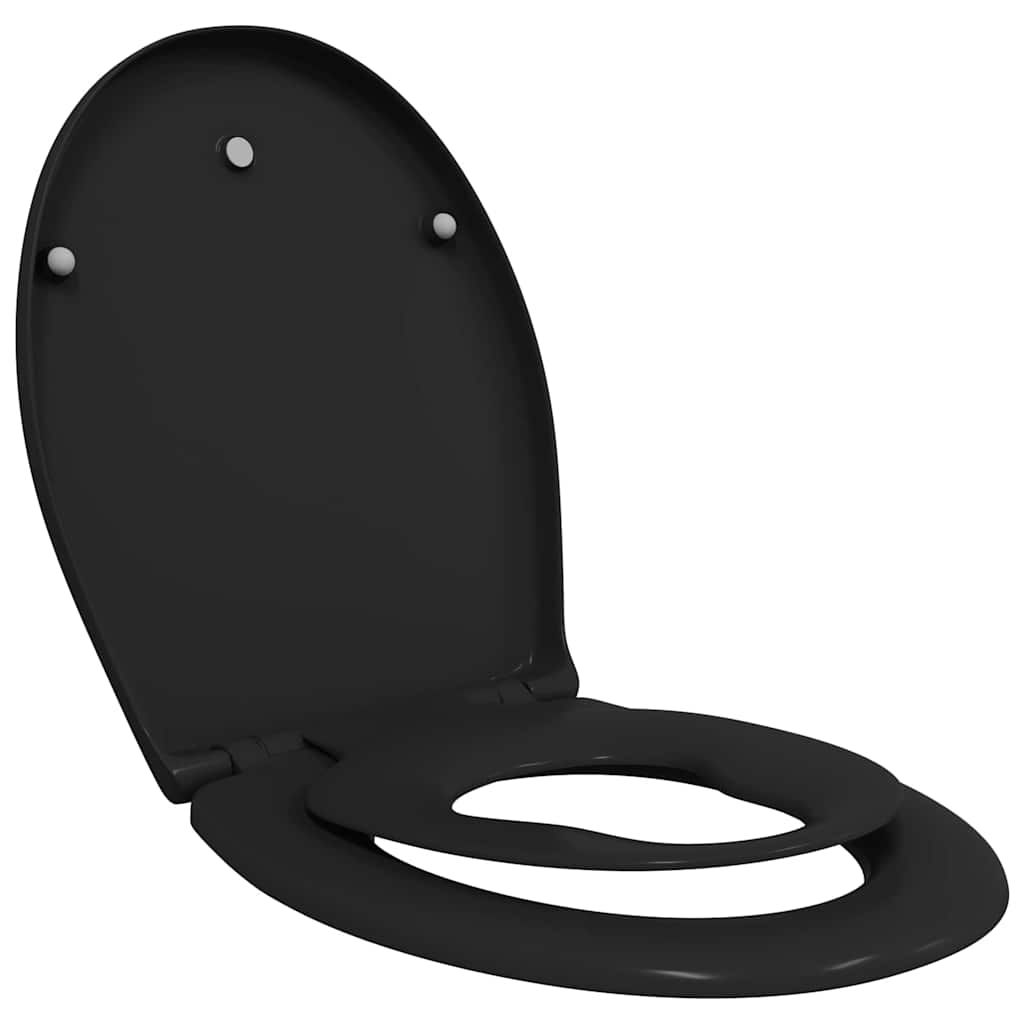 Toiletzitting Zwart 47 x 37 x 4 cm Duroplast