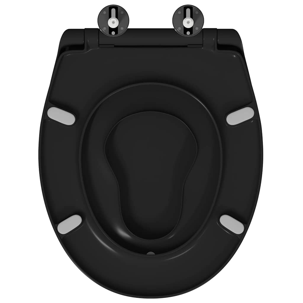 Toiletzitting Zwart 47 x 37 x 4 cm Duroplast