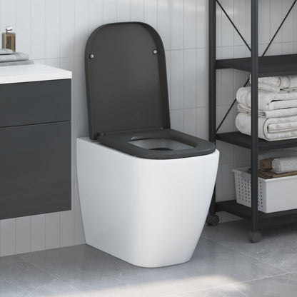 Toiletzitting Antraciet 47,5 x 35 x 3,6 cm Duroplast