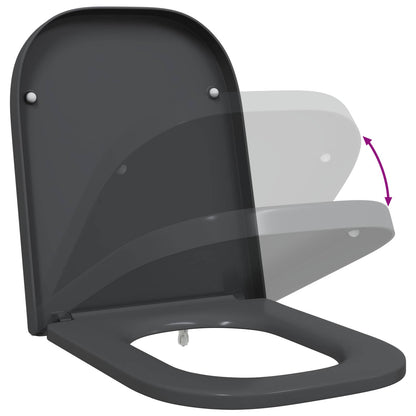 Toiletzitting Antraciet 47,5 x 35 x 3,6 cm Duroplast