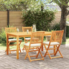 Tuinstoel opvouwbaar 4 stuks massief acaciahout wit 49x57.5x92 cm