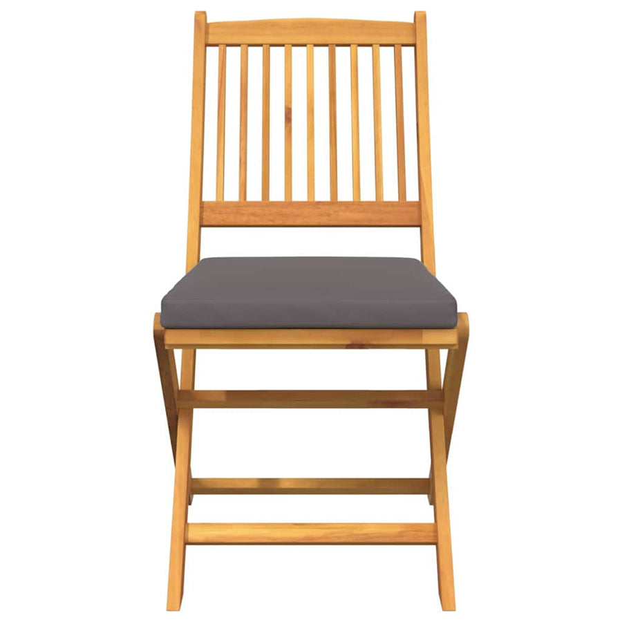 Opvouwbare Stoel Met Kussen 4 Pcs Grijs 49 X 57,5 X 92Cm Donkergrijs Zonder armleuning
