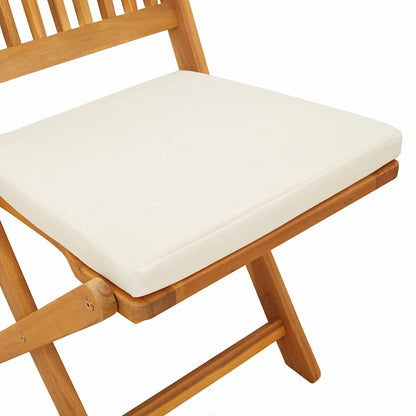 Opvouwbare stoel 6 pcs Wit 49 x 57,5 x 92cm Massief acaciahout