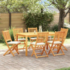 Tuinstoel opvouwbaar massief acaciahout wit 6 stuks