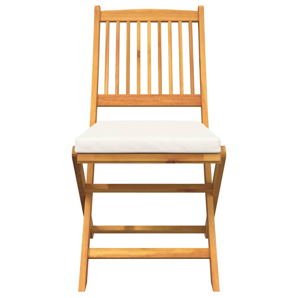 Opvouwbare stoel 6 pcs Wit 49 x 57,5 x 92cm Massief acaciahout
