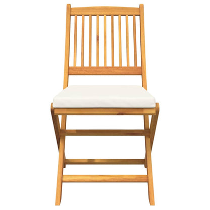 Opvouwbare stoel 6 pcs Wit 49 x 57,5 x 92cm Massief acaciahout