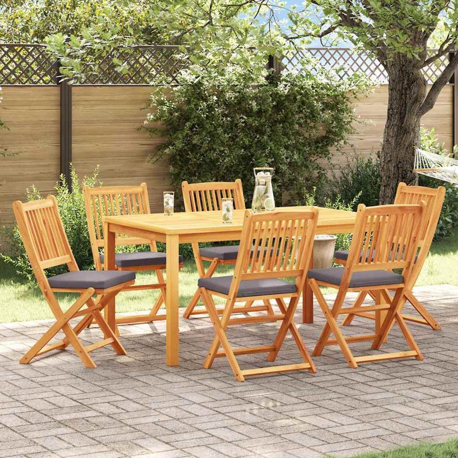 Opvouwbare Stoel Met Kussen 6 Pcs Grijs 49 X 57,5 X 92Cm Donkergrijs Zonder armleuning