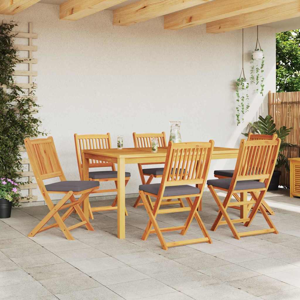 Opvouwbare Stoel Met Kussen 6 Pcs Grijs 49 X 57,5 X 92Cm Donkergrijs Zonder armleuning