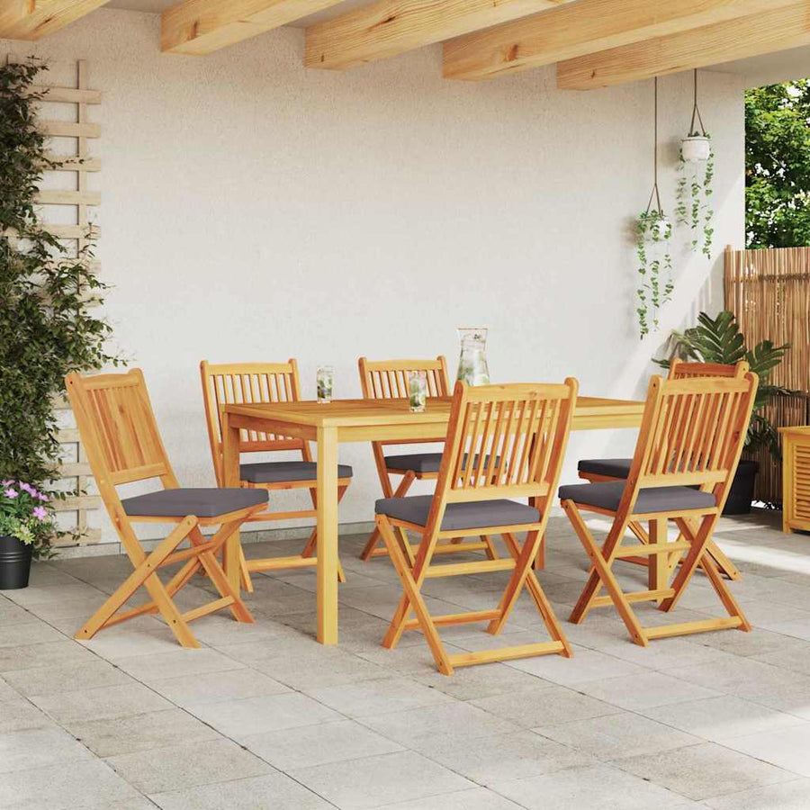 Opvouwbare Stoel Met Kussen 6 Pcs Grijs 49 X 57,5 X 92Cm Donkergrijs Zonder armleuning
