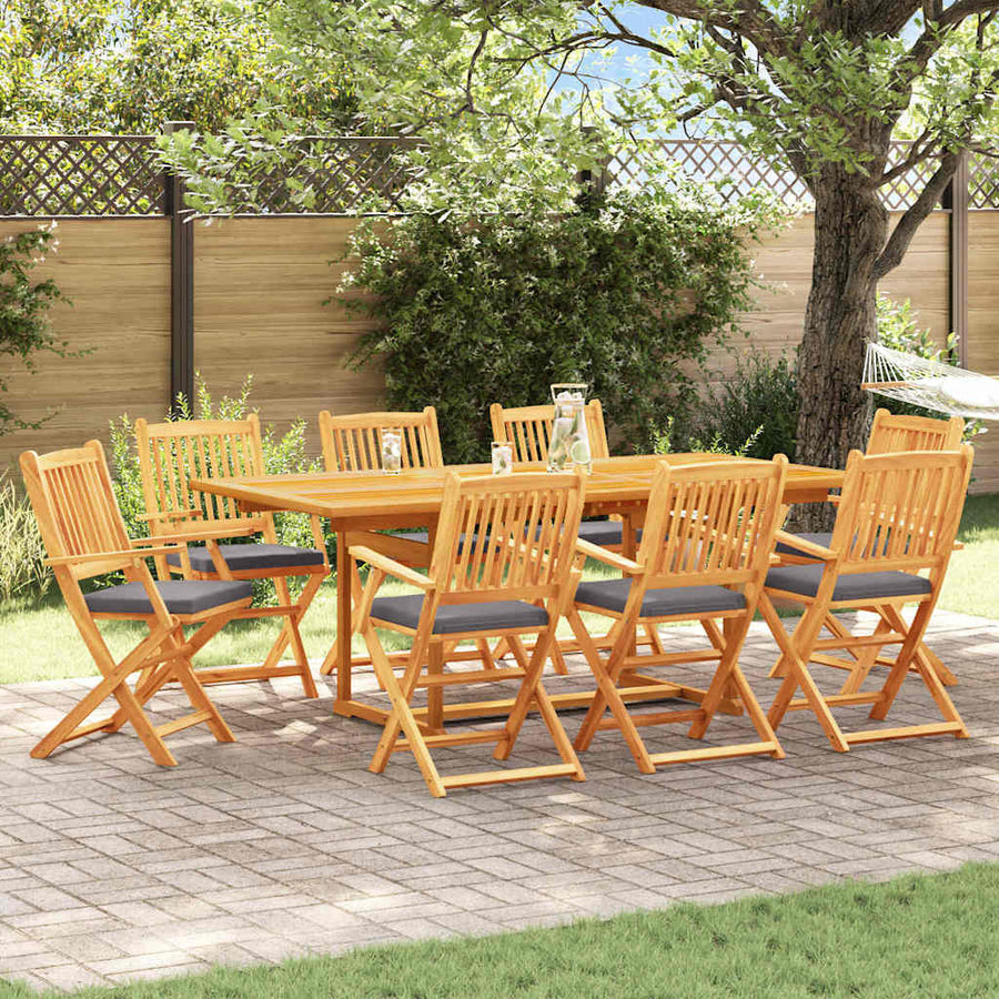 Opvouwbare Stoel Met Kussen 8 Pcs Grijs 49 X 57,5 X 92Cm Donkergrijs Met armleuning