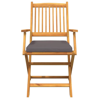 Opvouwbare Stoel Met Kussen 8 Pcs Grijs 49 X 57,5 X 92Cm Donkergrijs Met armleuning