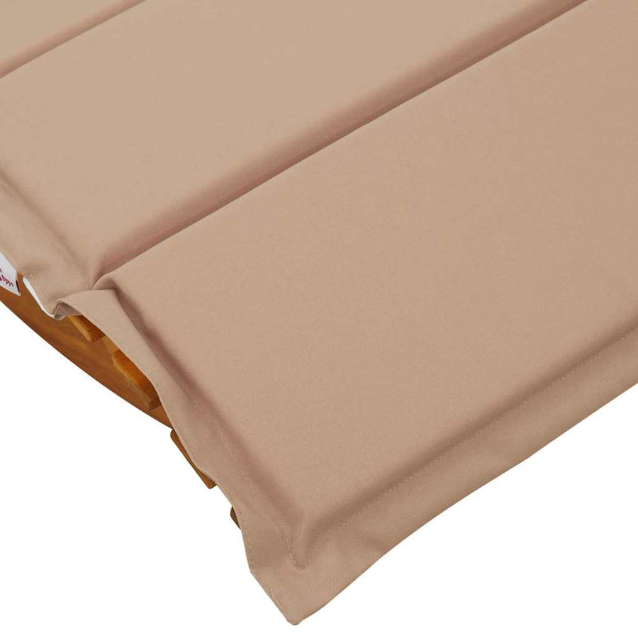 Ligstoel Met Kussen 2-Persoon 2 Pcs Bruin Massief Acaciahout Taupe