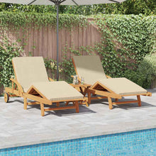 Ligstoel 2 Pcs 200 X 67 X 84 Cm Massief Acaciahout Beige 2x zonligstoel