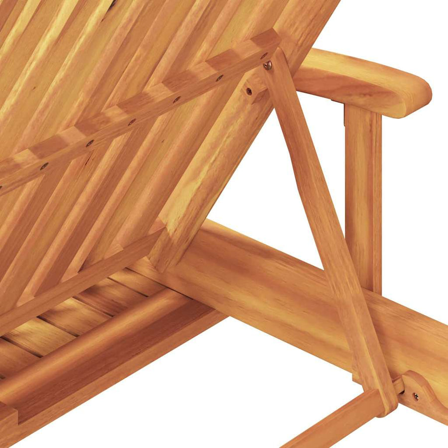 Ligstoel 2 Pcs 200 X 67 X 84Cm Massief Acaciahout Rood 2x zonligstoel