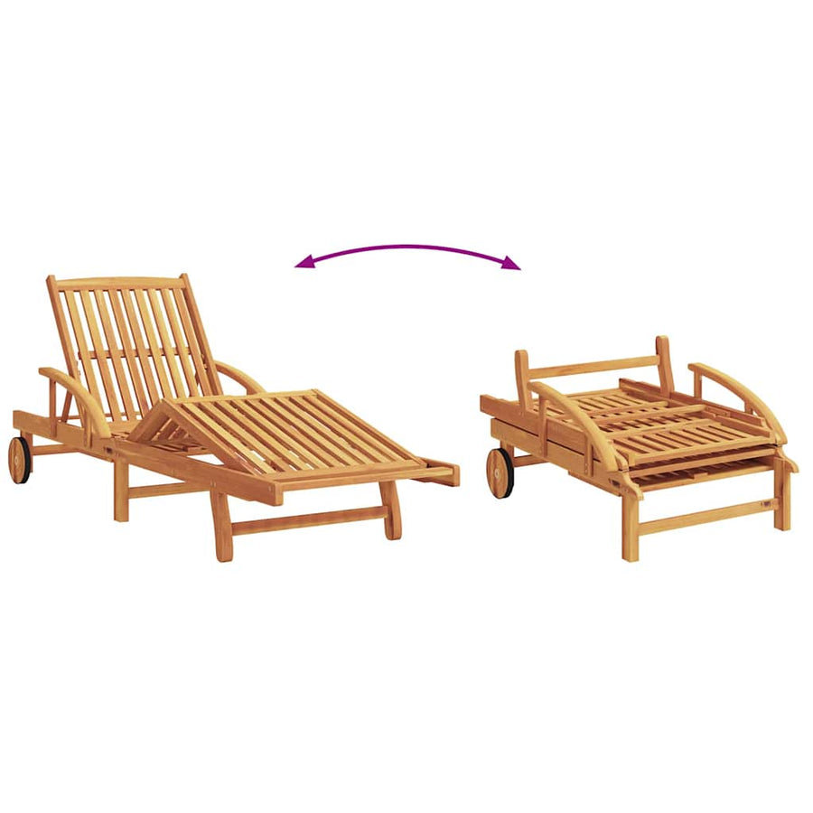Ligstoel 2 Pcs 200 X 67 X 84Cm Massief Acaciahout Rood 2x zonligstoel