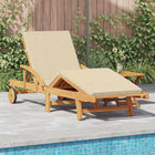 Ligstoel 2 stuks massief acaciahout beige