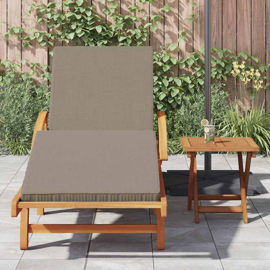 Ligstoel 2 Pcs 200 X 67 X 84 Cm Massief Acaciahout Taupe 2x zonnebed + tafel