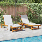 Ligstoelen 2 st massief acaciahout 199x63x85 cm