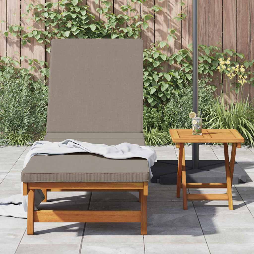 Ligstoel 2 Pcs Bruin 40 X 40 X 40Cm Massief Acaciahout Taupe Ligstoel +tafel