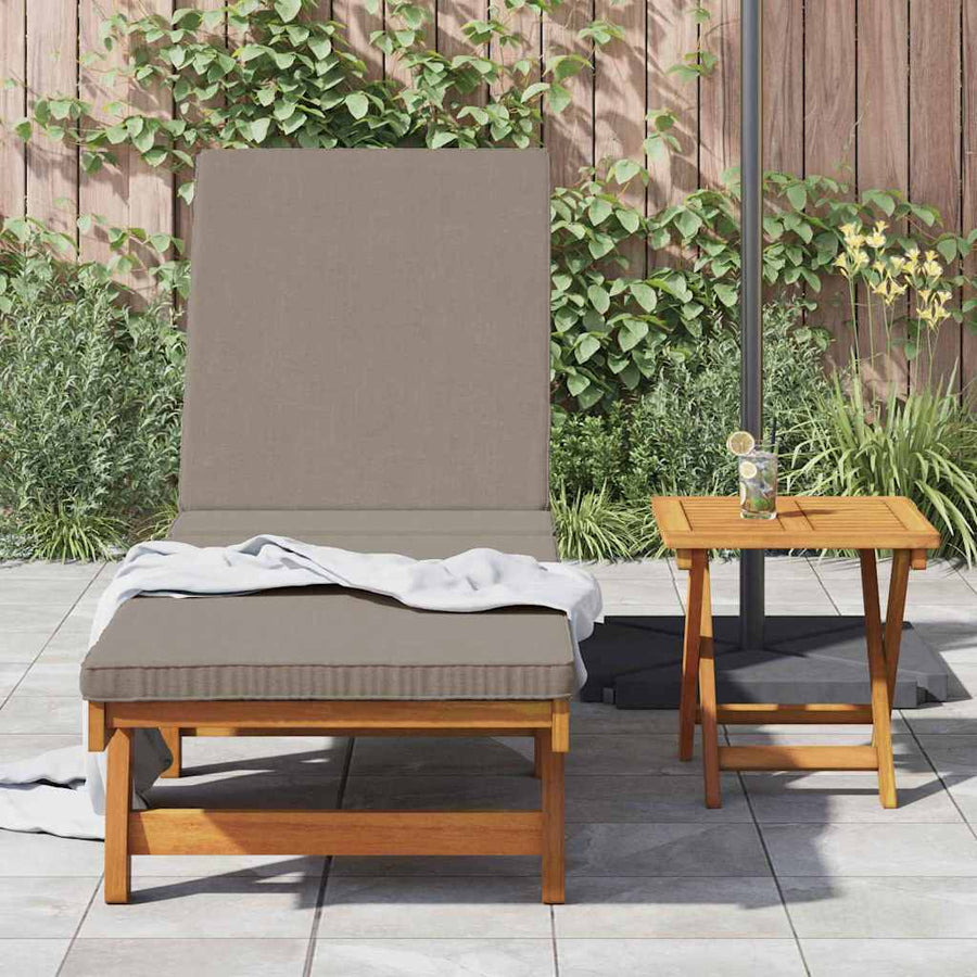 Ligstoel 2 Pcs Bruin 40 X 40 X 40Cm Massief Acaciahout Taupe Ligstoel +tafel