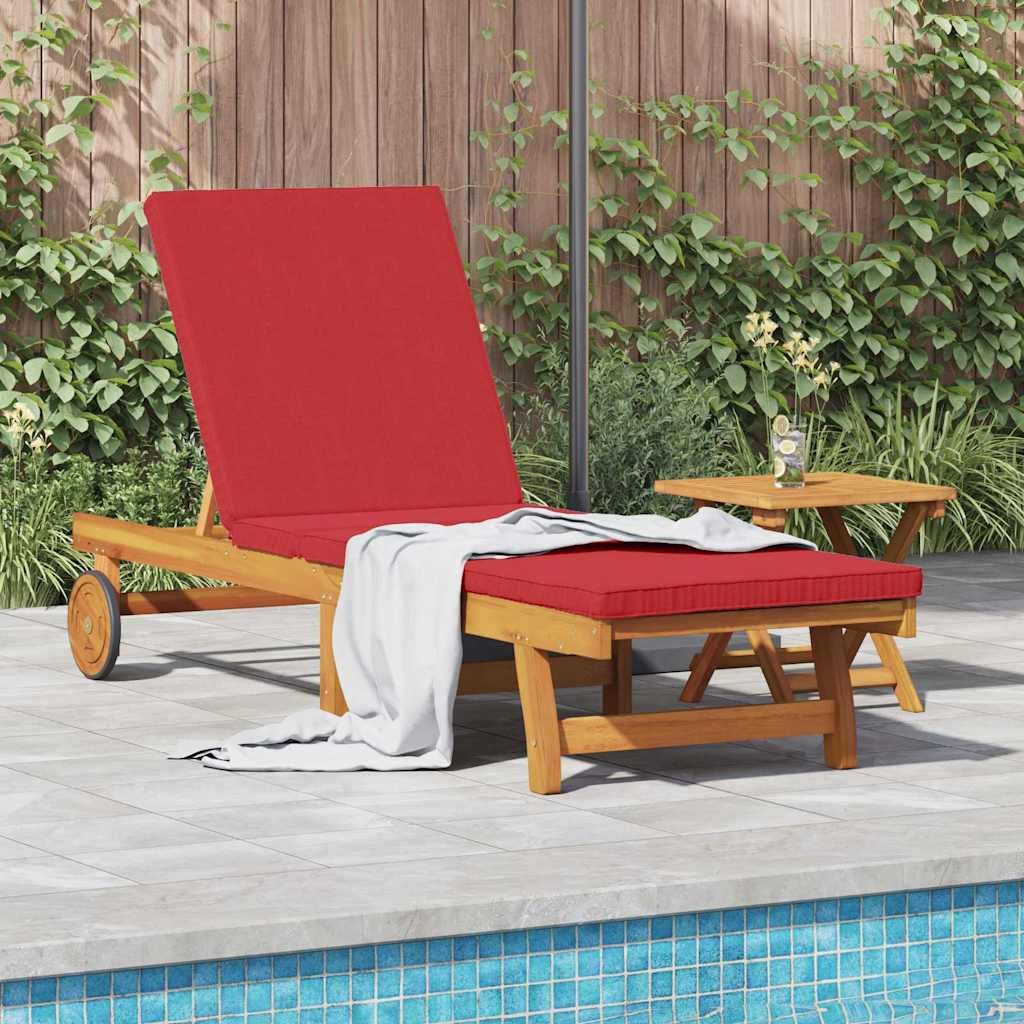 Ligstoel 2 Pcs Bruin 40 X 40 X 40Cm Massief Acaciahout Rood Ligstoel +tafel