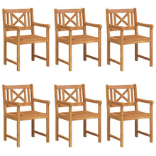 Tuinstoel 6 Pcs 56 X 56 X 90 Cm Massief Acaciahout Kruislatten