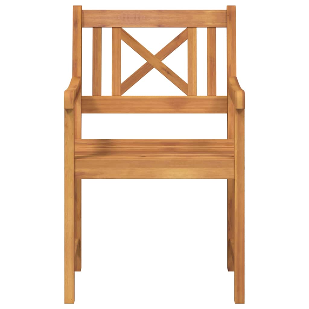 Tuinstoel 6 Pcs 56 X 56 X 90 Cm Massief Acaciahout Kruislatten