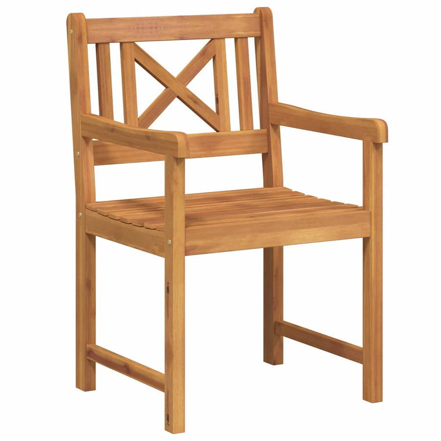 Tuinstoel 8 Pcs 56 X 56 X 90 Cm Massief Acaciahout Kruislatten