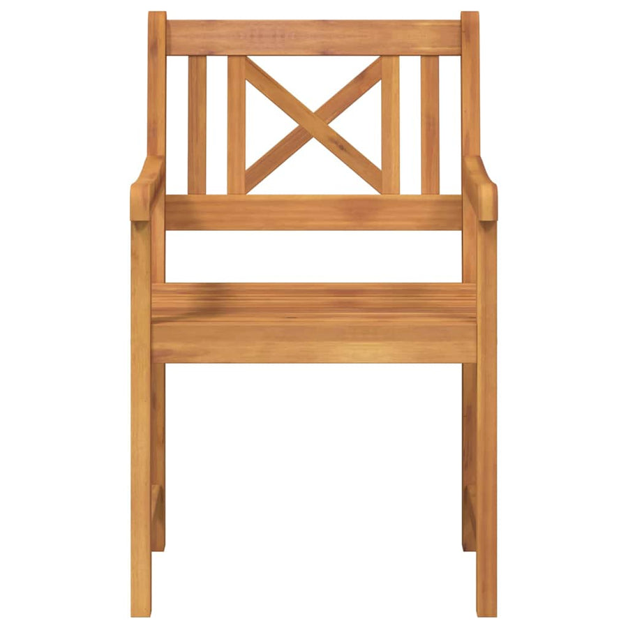 Tuinstoel 8 Pcs 56 X 56 X 90 Cm Massief Acaciahout Kruislatten