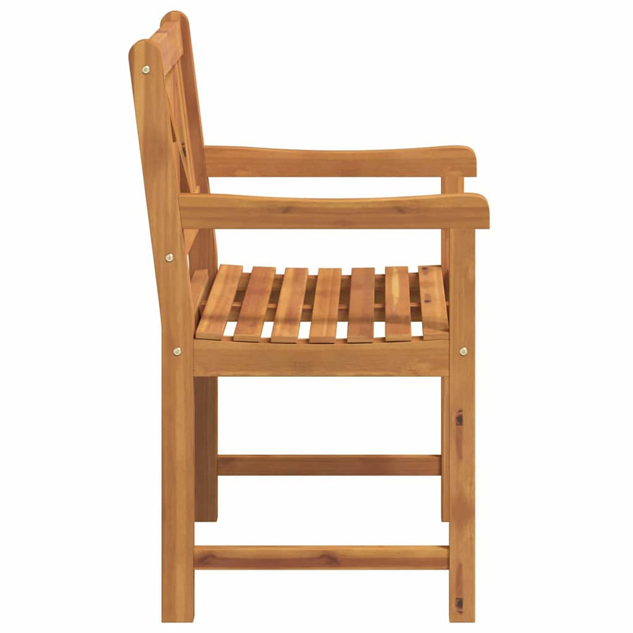 Tuinstoel 8 Pcs 56 X 56 X 90 Cm Massief Acaciahout Kruislatten