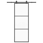Sliding door with fittings 76x205 cm ESG glass and aluminum