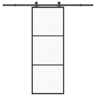 Sliding door with fittings 76x205 cm ESG glass and aluminum