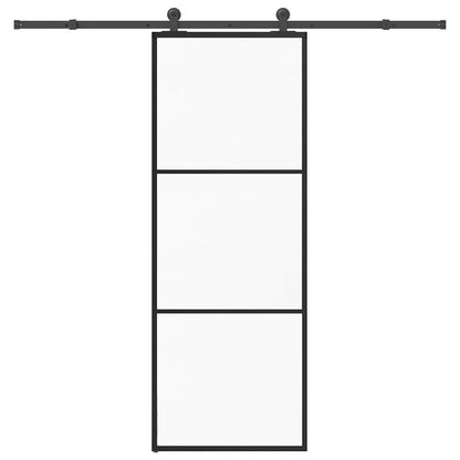 Schuifdeur met beslag 76x205 cm ESG-glas en aluminium