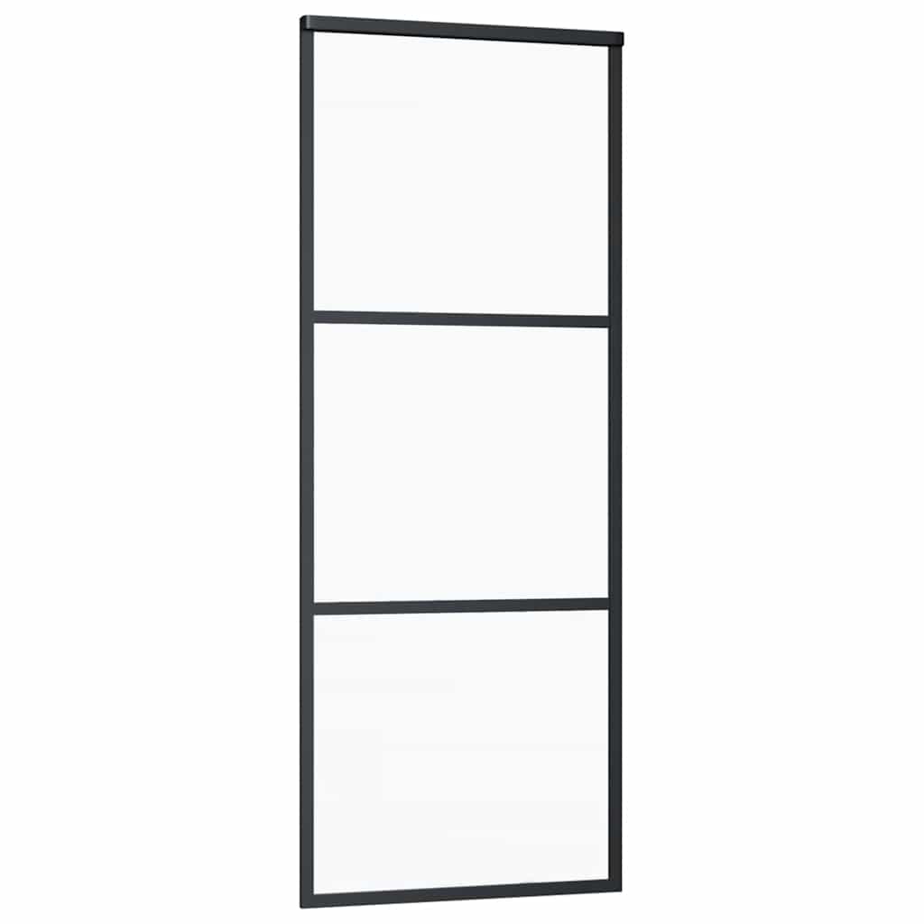 Schuifdeur met beslag 76x205 cm ESG-glas en aluminium