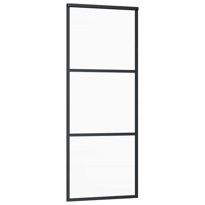 Schuifdeur met beslag 76x205 cm ESG-glas en aluminium