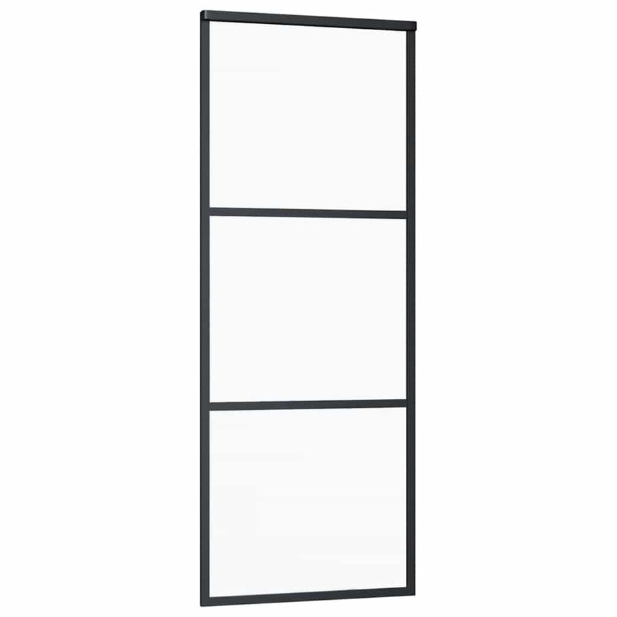 Schuifdeur met beslag 76x205 cm ESG-glas en aluminium