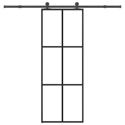 Schuifdeur met beslag 76x205 cm ESG-glas en aluminium