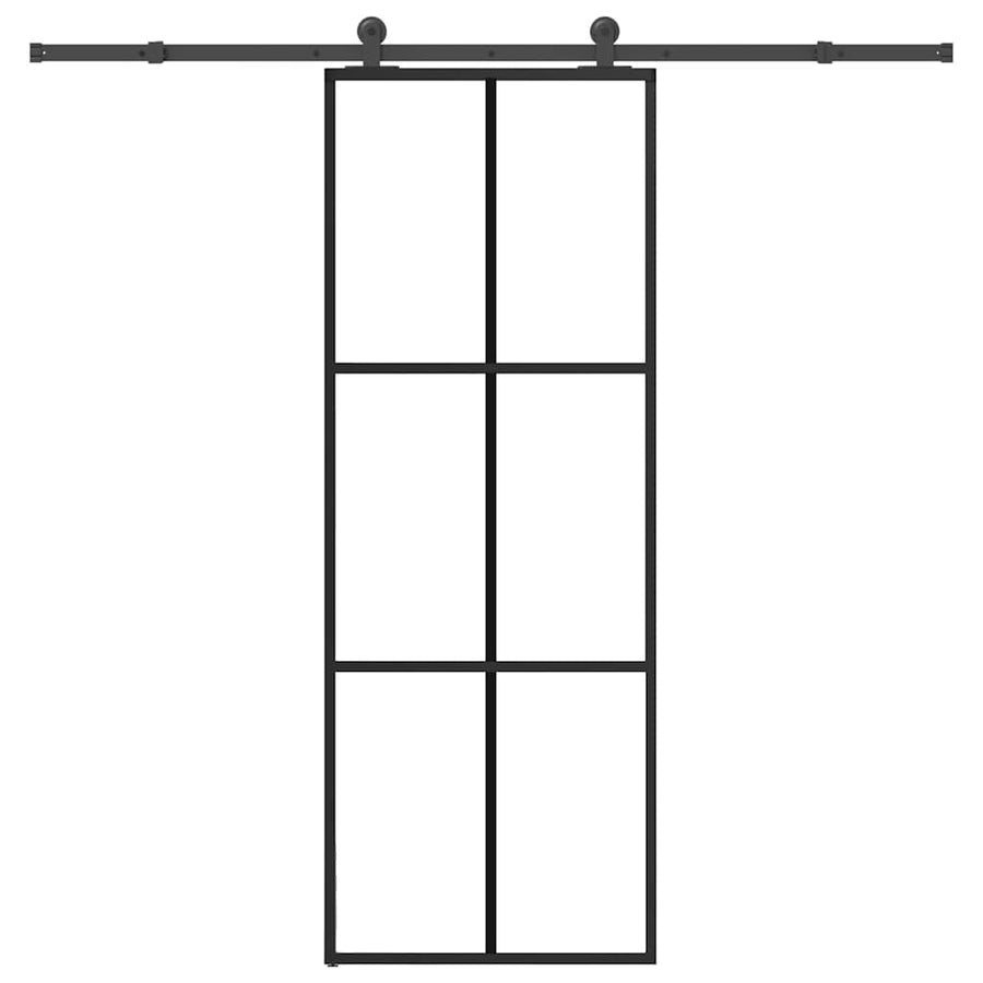 Schuifdeur met beslag 76x205 cm ESG-glas en aluminium