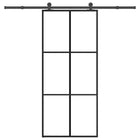Sliding door with hardware 90x205 cm ESG glass and aluminum
