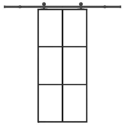 Schuifdeur met beslag 90x205 cm ESG-glas en aluminium
