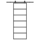 Sliding door with fittings 76x205 cm ESG glass and aluminum